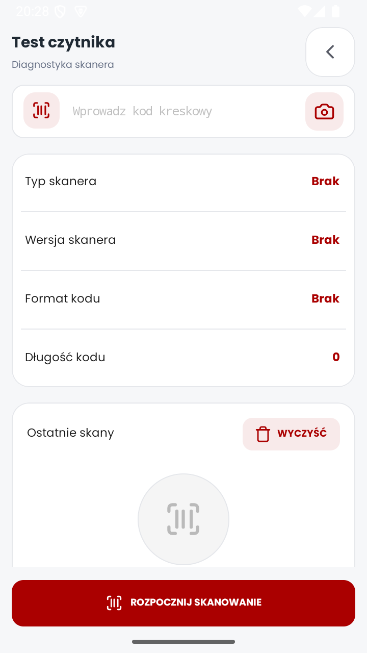 Ekran Test czytnika