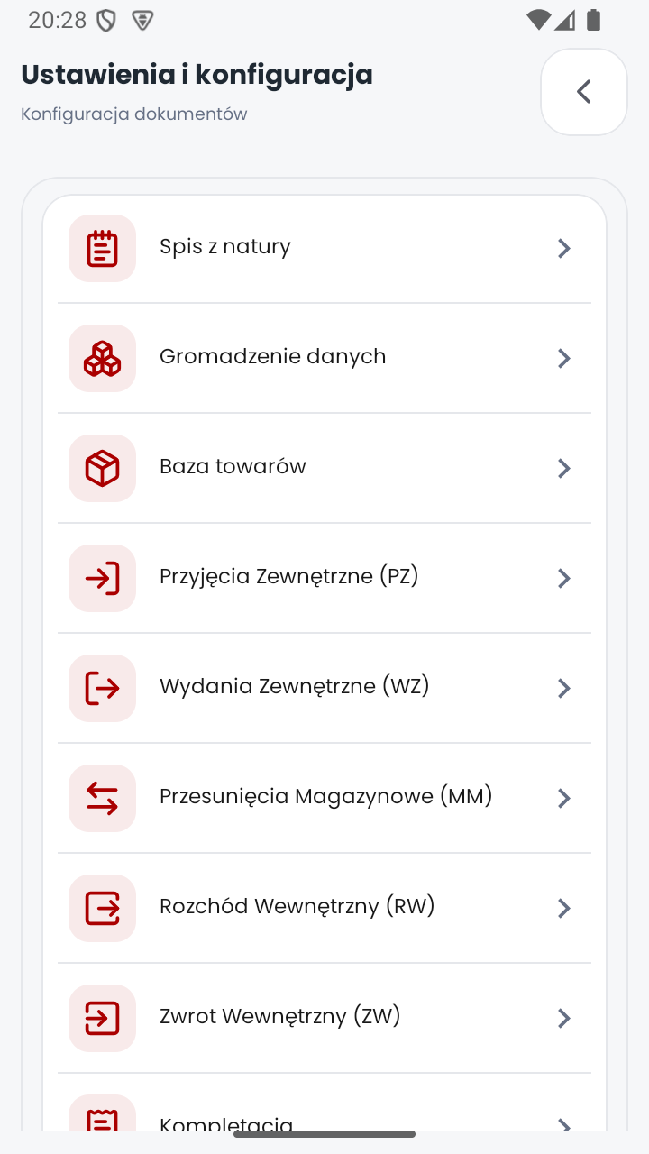 Konfiguracja pól modułu