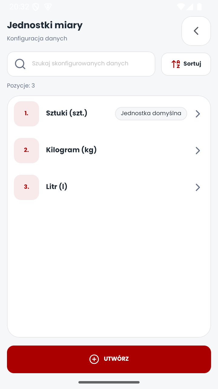 Lista jednostek miary